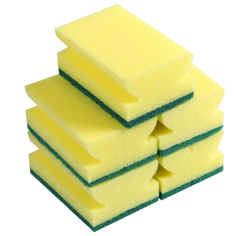 

1 pcs Multi-purpose Double-faced Sponge Scouring Pads Dish Washing Scrub Sponge Stains Removing Cleaning Scrubber Brush