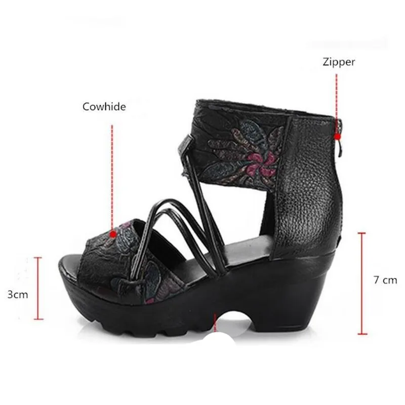 2024 Famous New Summer Fashionable Sandals Women Shoes Cross Belt Hollow Real Genuine Leather Shoes Woman Shoes Wedges Sandals