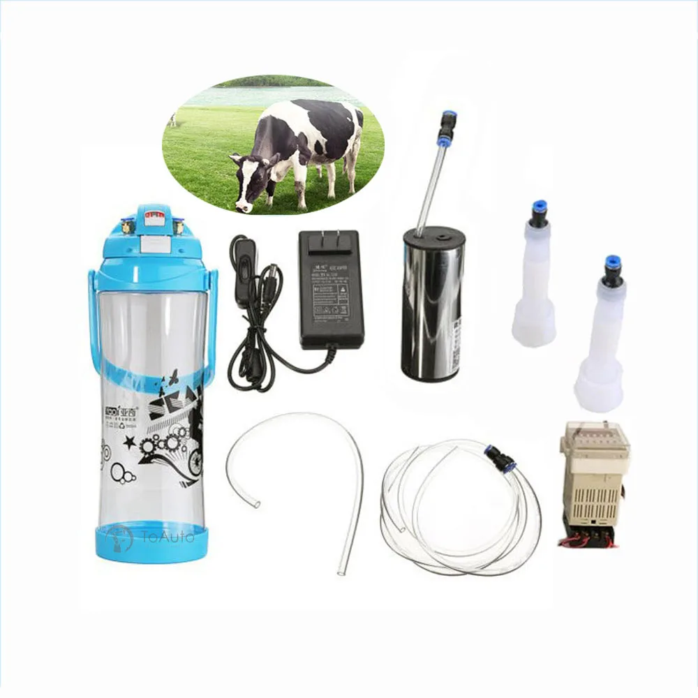 

Portable 3L/ 0.8 Gal Dual Head Electric Impulse Milk Milking Machine Goat Milker Tool Kit 110V-220V Farm Pressure Vacuum Pump