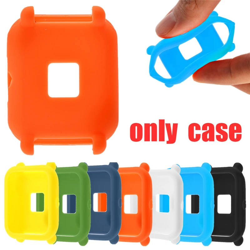 Цветной, мягкий, из ТПУ силиконовый защитный чехол для Huami Amazfit Bip Youth Watch Frame Watachband спортивные аксессуары