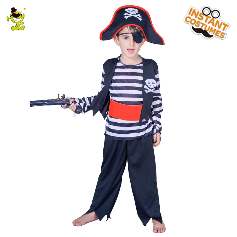 Halloween Kids Pirate Costume for Boys Pirate Costumes Fantasia Infantil Cosplay Clothing in
