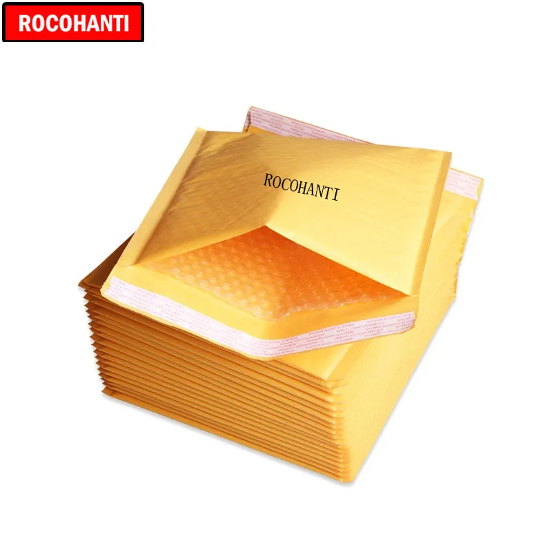 

100X Custom LOGO Printed Kraft Paper Padded Envelop for Electronic Product Mobile Phone Jewelry Shipping Packaging