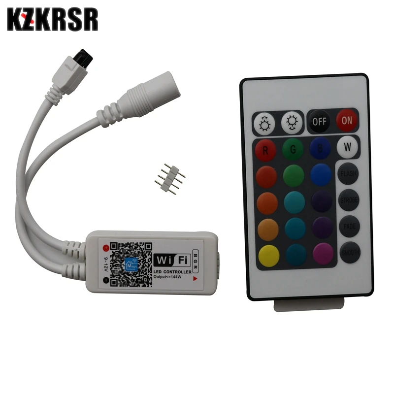 KZKRSR Magic Home Wifi LED RGB / RGBW Controler DC12V MIni Wifi + 24 IR