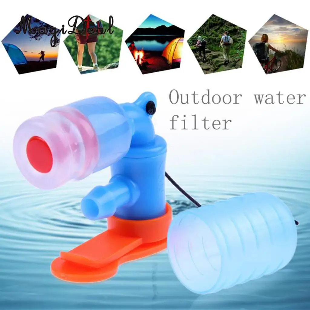 MagiDeal Outdoor Water Bags Silicone Straight Hydration Pack Suction Nozzle Bite Valve Mouthpiece With Clip Camping Essential