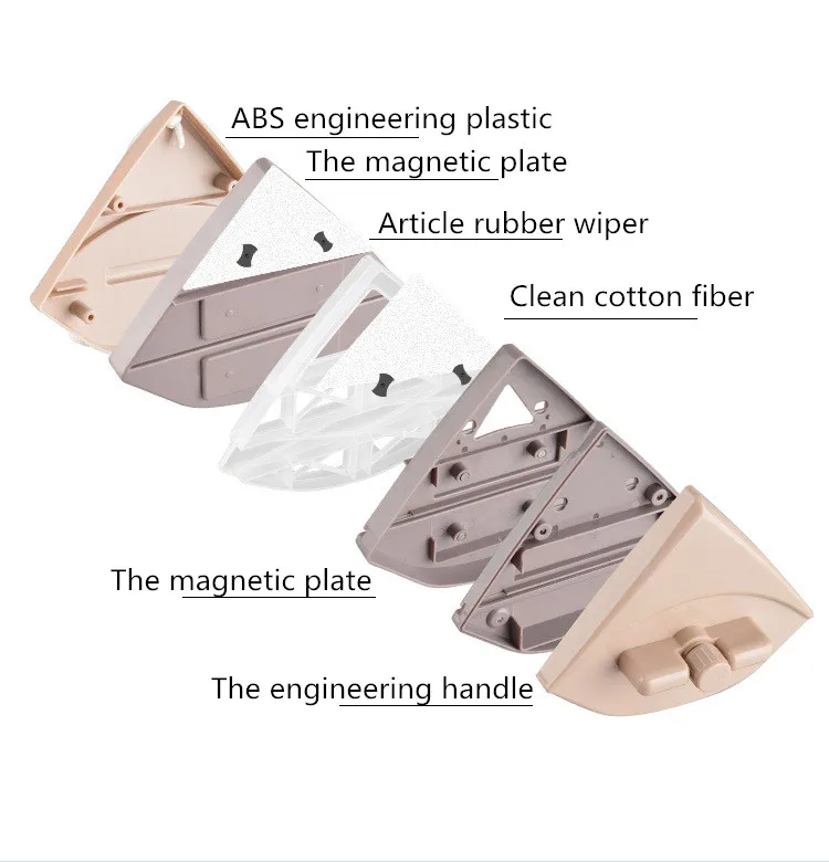 Домашний стеклоочиститель, щетка для чистки стекла, инструмент 3-35 мм, регулируемая двухсторонняя Магнитная щетка для мытья окон, щетка для мытья стекол, чистка
