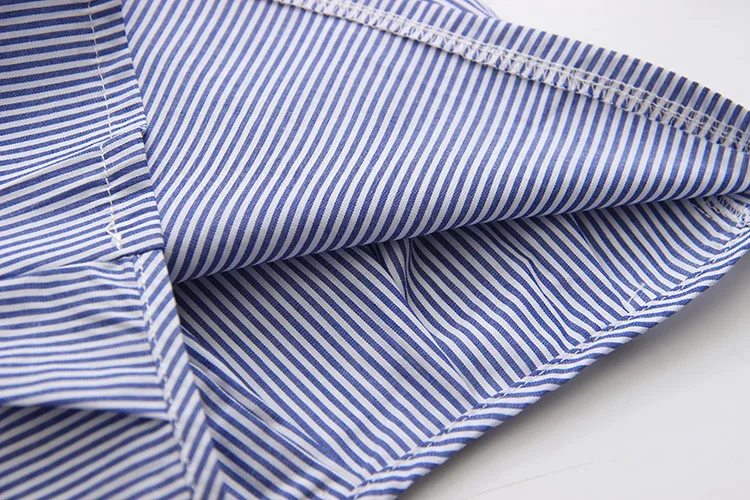 Kids Tops 2018 Spring Autumn Fashion Children Clothing Mandarin Collar Bowknot Long Sleeve Solid Color Strip Baby Girl Shirt (11)