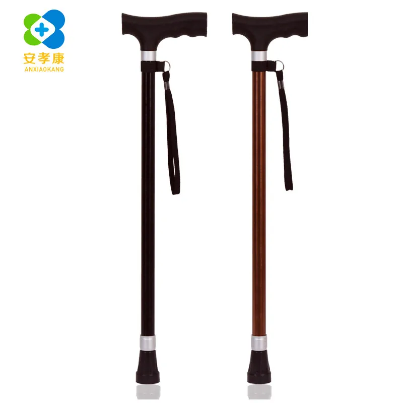 

ANXIAOKANG Safe Reliable Old Man Crutches Retractable Wear-resistant Multi-function T Handle Cane Telescopic Stick for Elderly