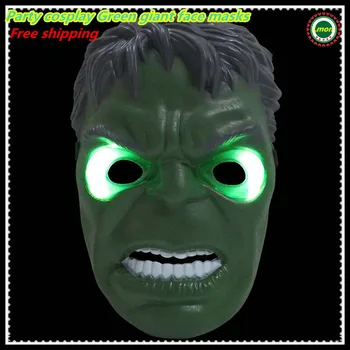 

Free Shipping Halloween Party Head rubber latex mask cartoon hulk mask for carnival famous movies cosplay Green giant masks