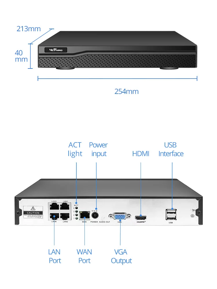 Wetrans безопасности Камера Системы H.265 Главная видеонаблюдения HD 4MP открытый Ночное видение комплект видеонаблюдения Onvif 4CH сетевой