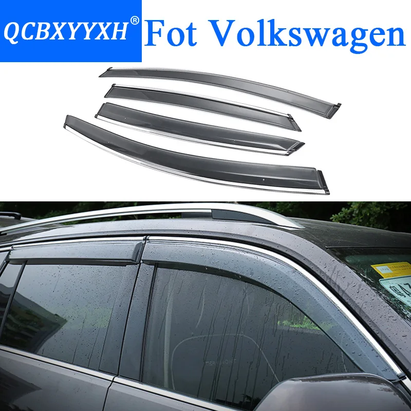 

QCBXYYXH Car Styling Awnings Shelters Window Visors rain eyebrow For VW Polo Tiguan Golf Sportsvan Teramont Touran Bora Jetta
