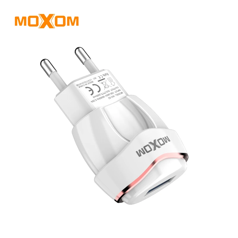 

MOXOM 2.4A USB Charger for iPhone X 8 7 iPad Fast Wall Charger USB Cable Charger EU Adapter For Samsung S9 Xiaomi Mi 8 HUAWEI