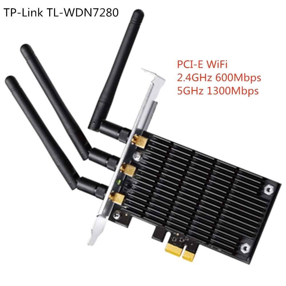 Placa de Rede Adaptador de Antena Duplo sem Fio 802.11ac para pc Wifi Gigabit Ethernet Pci-e Pci 2.4 Ghz 5 Ieee Ac1900mbps 1 Placas de rede