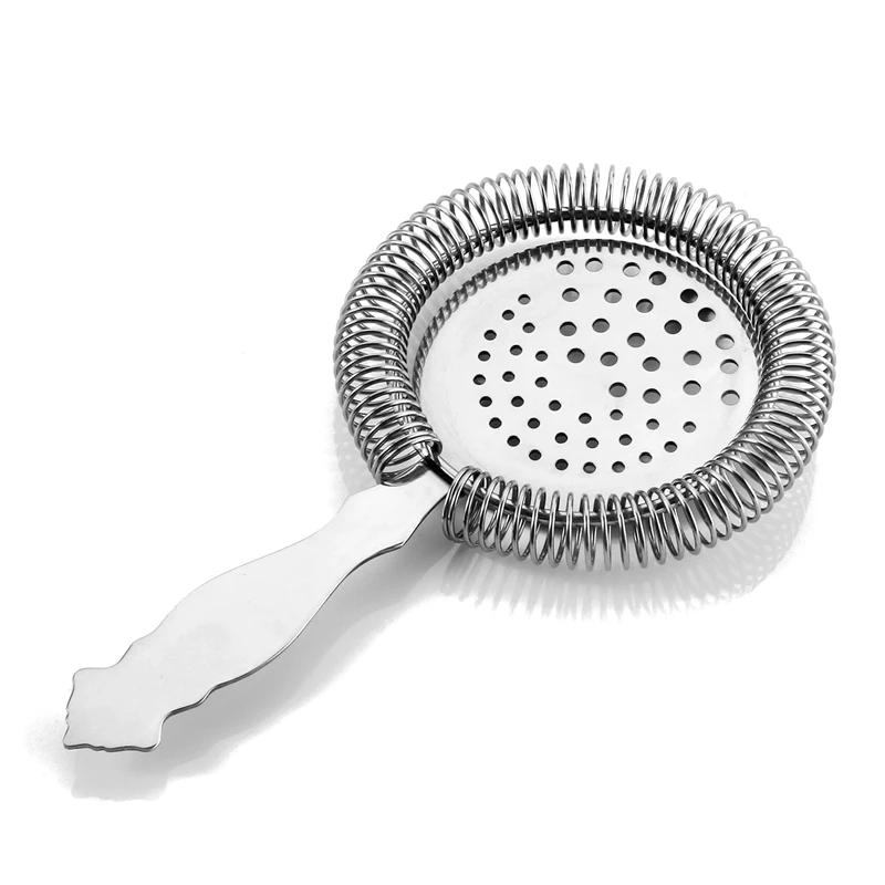 Premium Hawthorne Strainer / Cocktail Strainer, Silver Mirror Finish in