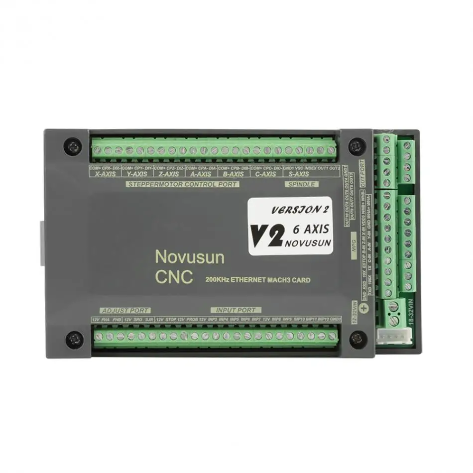 NVEM ЧПУ Управление; 6 оси MACH3 Ethernet Интерфейс движения Управление доски карточки с кабелем 2 м/6.56ft кабель
