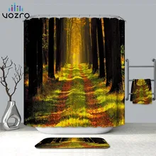 VOZRO занавеска для душа естественного качества из водонепроницаемого полиэстера 2 м 3d украшение простой душ Douchegordijn Youtube Bape Groot