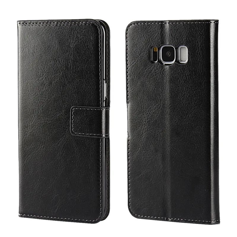 Zeallion для самсунга Galaxy S8 S7 S6 S5 S4 S3 Edge Plus J1 J3 J5 J7 A3 A5 ЕС и США Note 8 чехол Чехол кожаный чехол-портмоне с откидной крышкой - Цвет: Черный