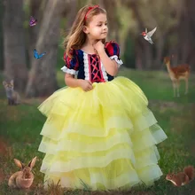 Halloween Girls Costume For Kids Dresses For Girl Snow White Princess Dress Children Fancy Carnival Birthday Evening Party Dress