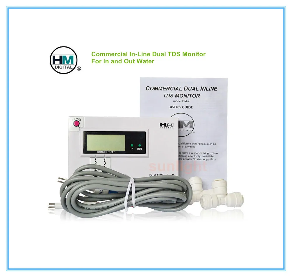 HM цифровой 10 шт./лот DM-2 коммерческий встроенный двойной TDS монитор может измерять как в-положить воду, так и на-положить воду