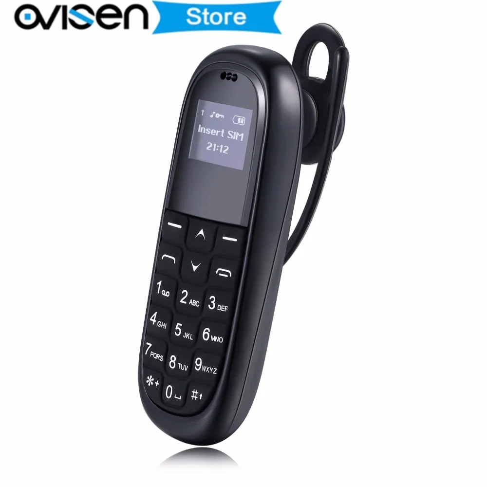 Mini pocket mobile phone AEKU KK1 0.66inch Wireless Bluetooth Headphone