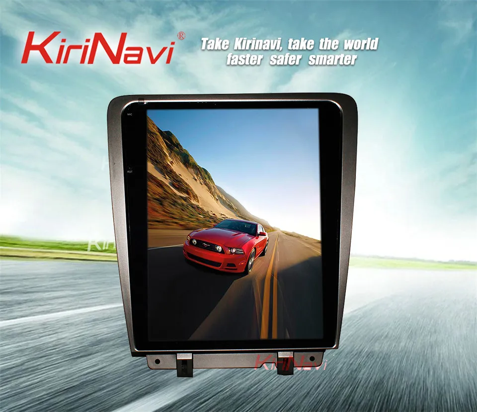 Top KiriNavi Vertical Screen Tesla Style 12.1‘’ Android 9.0 Car Multimedia Dvd Navigation For Ford Mustang Car Radio GPS 2010-2014 0