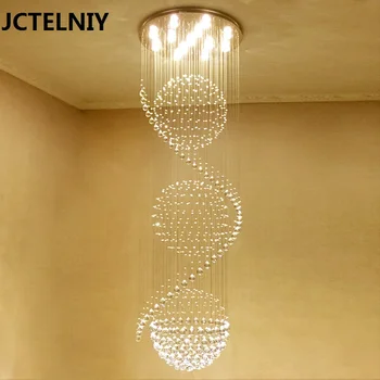 

Crystal light large pendant light living room