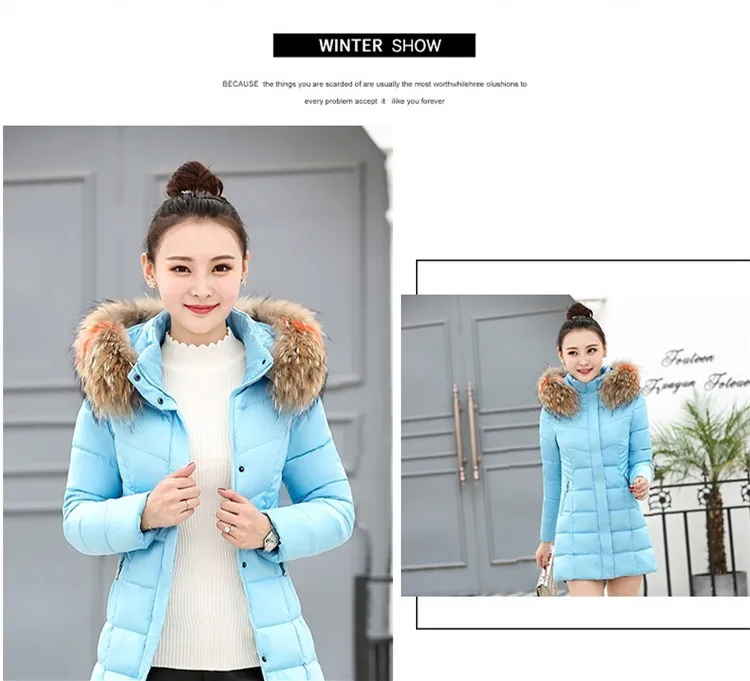 Women Winter Parkas Hooded Long Cotton Padded Jackets Big Fake Fur Collars Women Coat Winter Loose Outwear Jacket And Coat CH767 (3)
