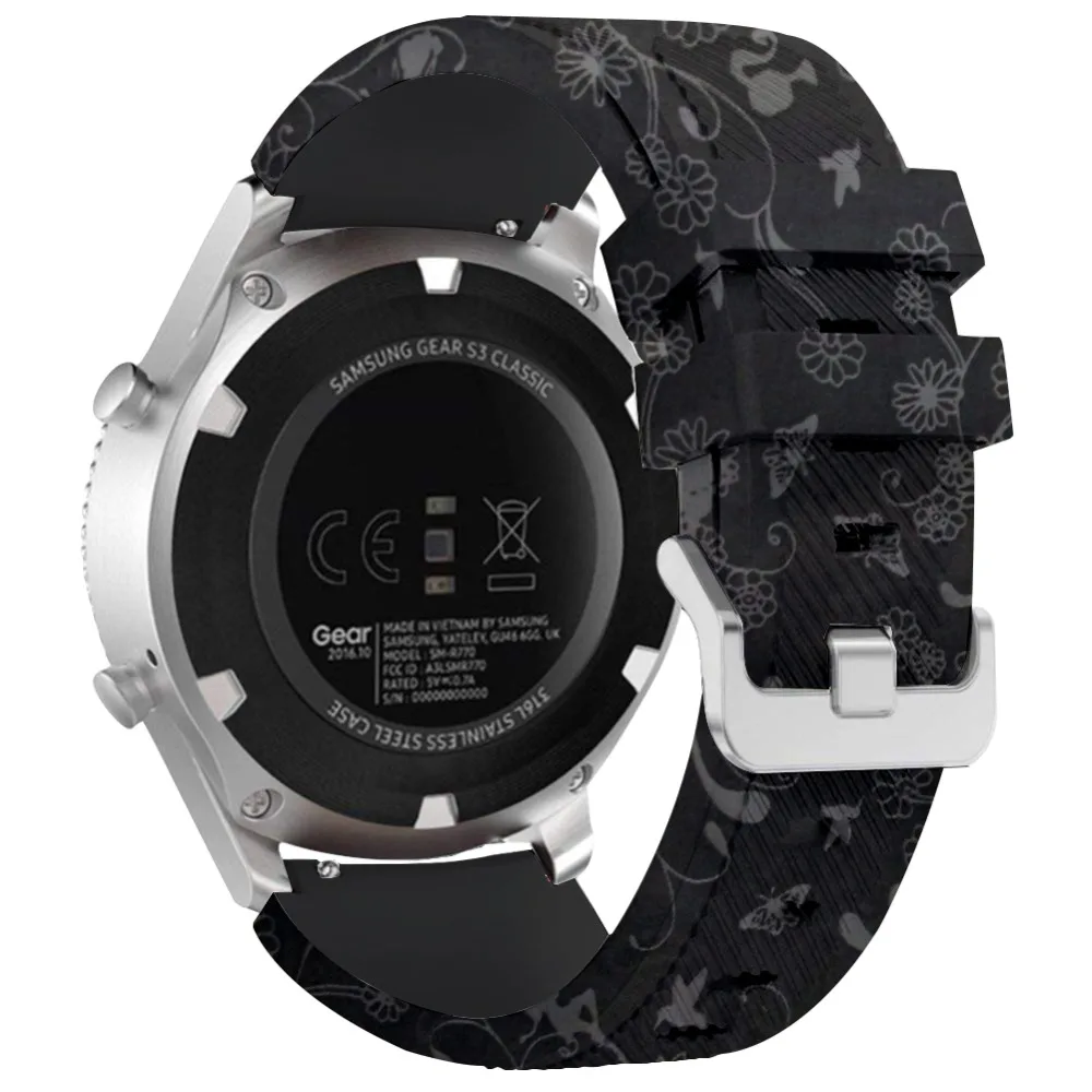 Сменный ремешок для Galaxy Watch, 46 мм, смарт-браслет для samsung gear S3, силиконовый спортивный браслет для Amazfit Stratos 22 мм