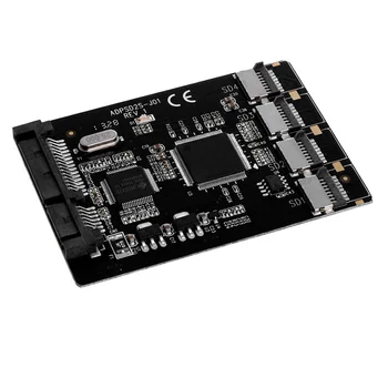 

SATA 2.5 Converter 4 Micro SD/TF Card to 22pin SATA RAID Adapter Quad TF Card