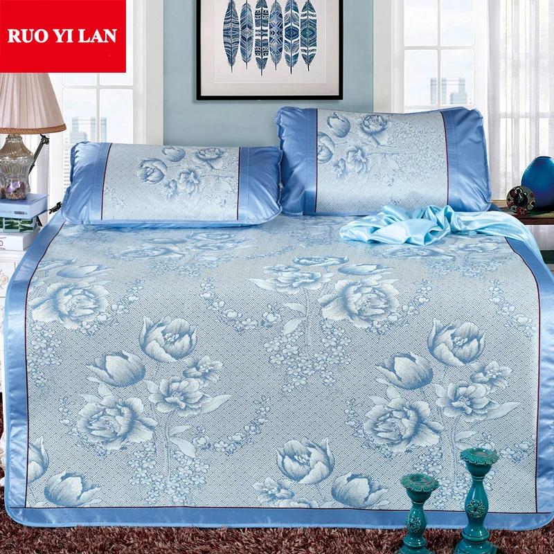 Two/Three piece Jacquard Summer Sleeping Mat Kit Folding Bed Mat Cool