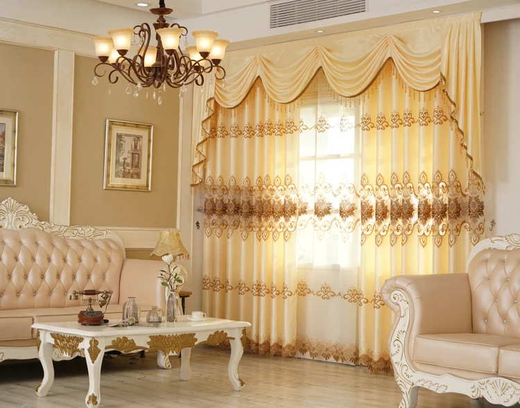 Европейских и американских роскошных белый и кремовый цвет вилла вышитые шторы для гостиной windows занавес спальня/кухня