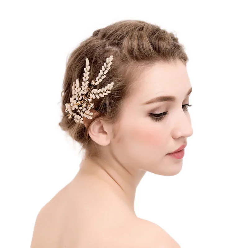 

Ladies Delicate Elegant Hair Clips Bridal Wedding Dress Beauty Hair Accessories Women Handmade Rhinestone Flower Hair Pins