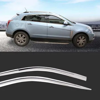 

1 Set Brand New Chrome Side Vent Sun Shade Window Visors Rain Guard Deflectors For Cadillac SRX 2013-2017