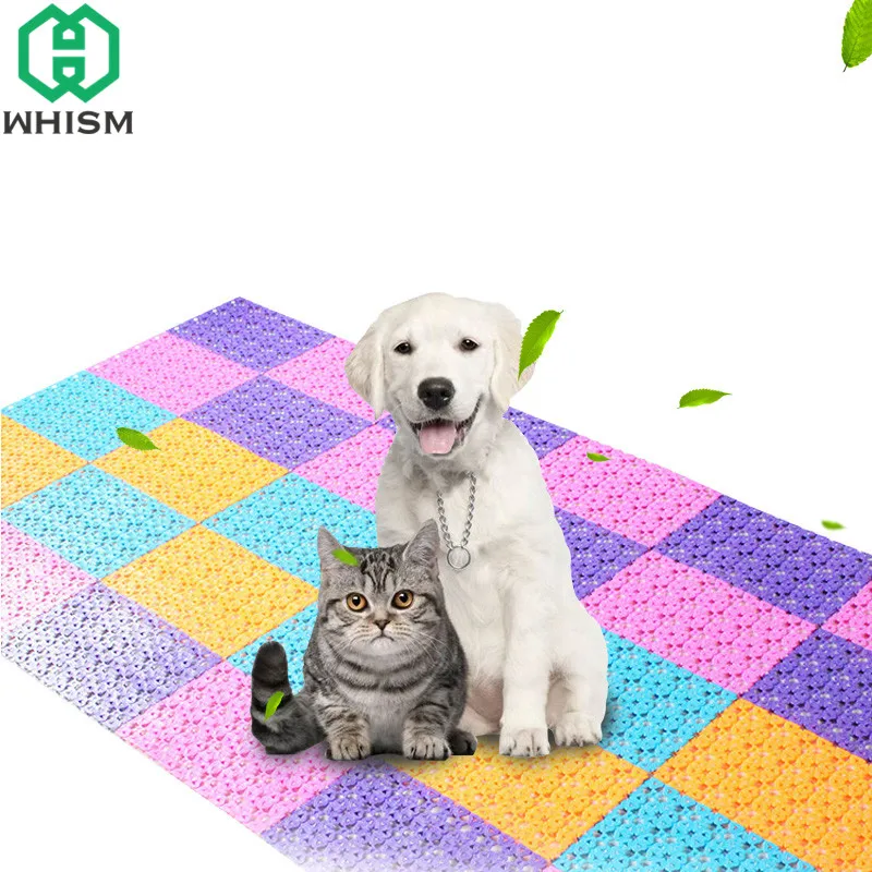 

WHISM Plastic Pet Cage Mat Hollow Hamster Accessories Anti-slip Small Animal Standing Pads Easy Cleaning Feeding Wash Pads