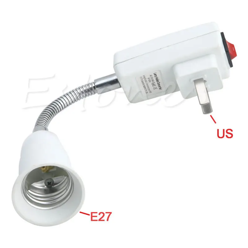 E27 светодиодный гибкий светильник держатель лампы удлинитель-адаптер с конвертером винтовой разъем популярный