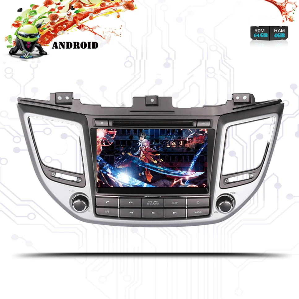 Cheap Octa Core 4GB RAM 64GB Android 9.0 Car DVD GPS Navi Multimedia Player Car Stereo for HYUNDAI TUCSON 2015 2016 2017 18 Head Unit 1