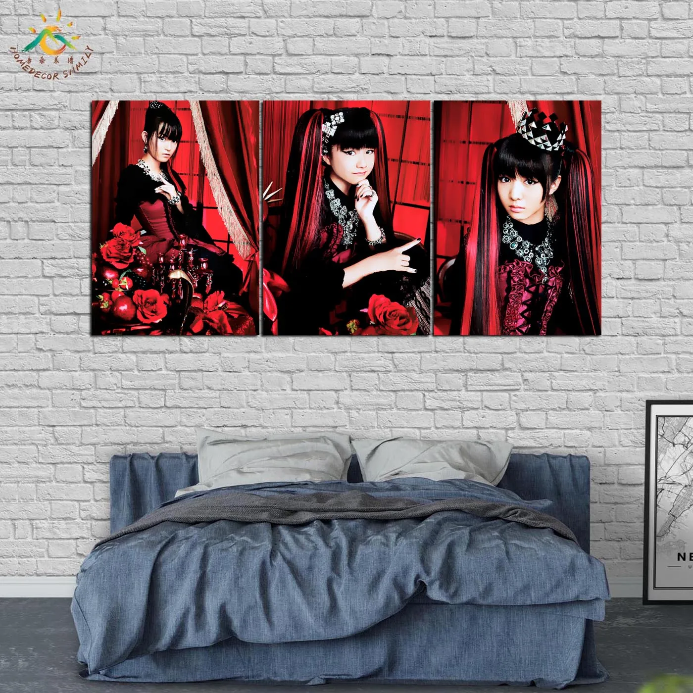 купить! Японская Милая Девушка Wall Art Холст Картины Плакаты и Принты Арт Принт Декоративные Плакат Картина