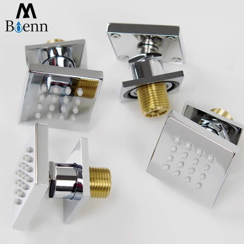 2 Inch Shower Body Massage Spray Jets Bathroom SPA Massage Jets Sprayer  Brass Chrome Shower Body 50*50mm Bathroom Accessories