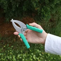 עץ ידית חוות חמות גרין גומי ידית Cut גיזום עץ מספרי גינת גיזום כלי עץ פרי דובדבני חיתוך טבעת סכין (4)