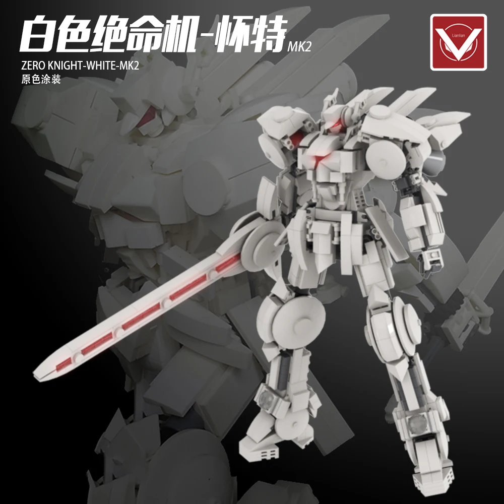

2019 Kennie New MOC design Personal diy 784+pcs white Gundam mk2 gundam model building Blocks Action Figure for children gifts