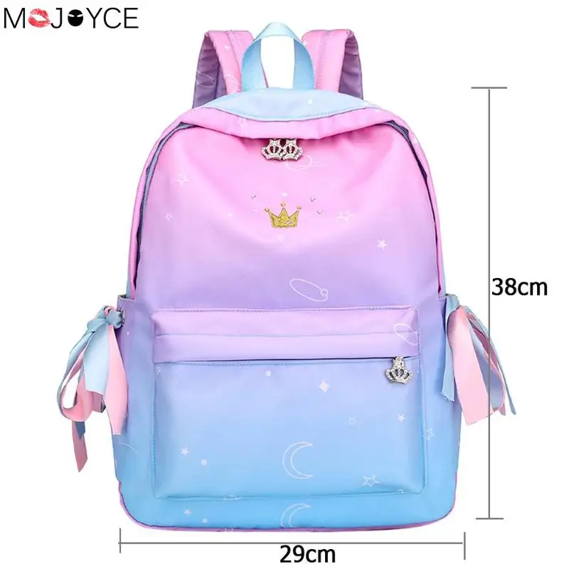 Moda Nylon Mochila adolescente ocasional mujeres de gran capacidad viaje Mochila cremallera Mochila femenina