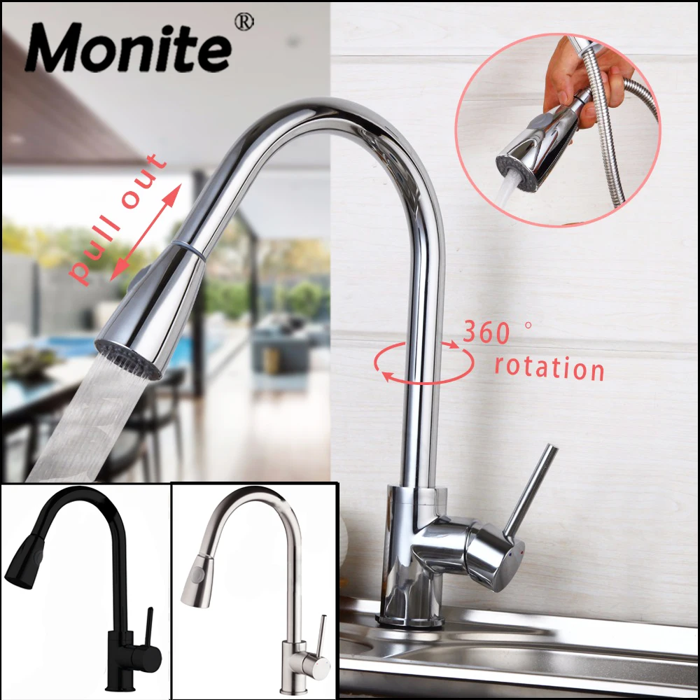 Monite Nickel Brush Black Paint Chrome Finish Solid Brass Spring