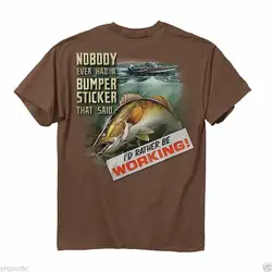 Забавная Рыбацкая футболка Walleye Buckwear, у которой никогда не было наклейки на бампер thad said .. Мультяшная Футболка Мужская Унисекс Новая модная