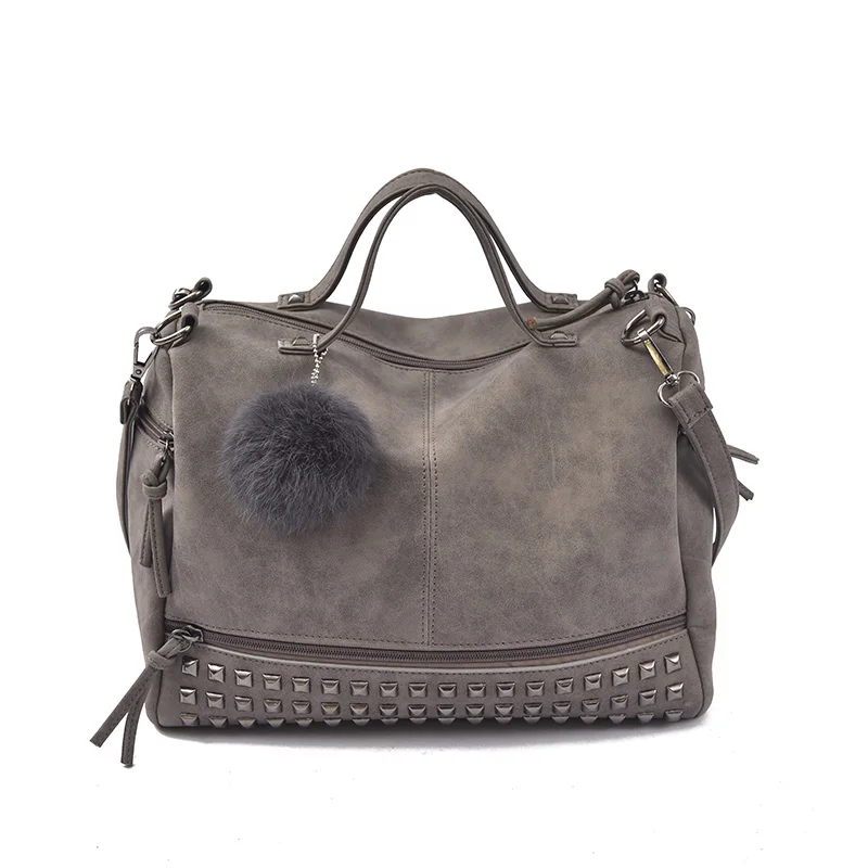 Женская сумка, женские ручные бостонские сумки, женская дизайнерская сумка, известный бренд, женская сумка, bolsa sac a основной femme de marque - Цвет: Серый