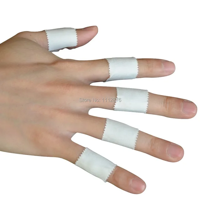 2.5 cm * 10 m algodón SportsTape dedo proteja Tape para voleibol, borde