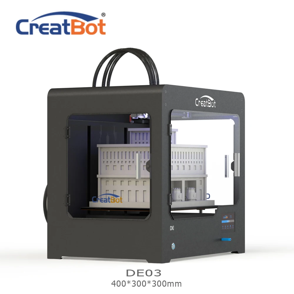 

DE03 400*300*300mm 400 degrees Triple Extruder Creatbot 3d printer Large Size FDM 3D Machine Semi-Enclosed Original Manufacturer
