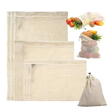 1 шт. многоразовый сетчатый мешок из хлопка для дома, кухни, овощей, мешки для фруктов и овощей, аксессуары для хранения игрушек, легко моется S/M/L