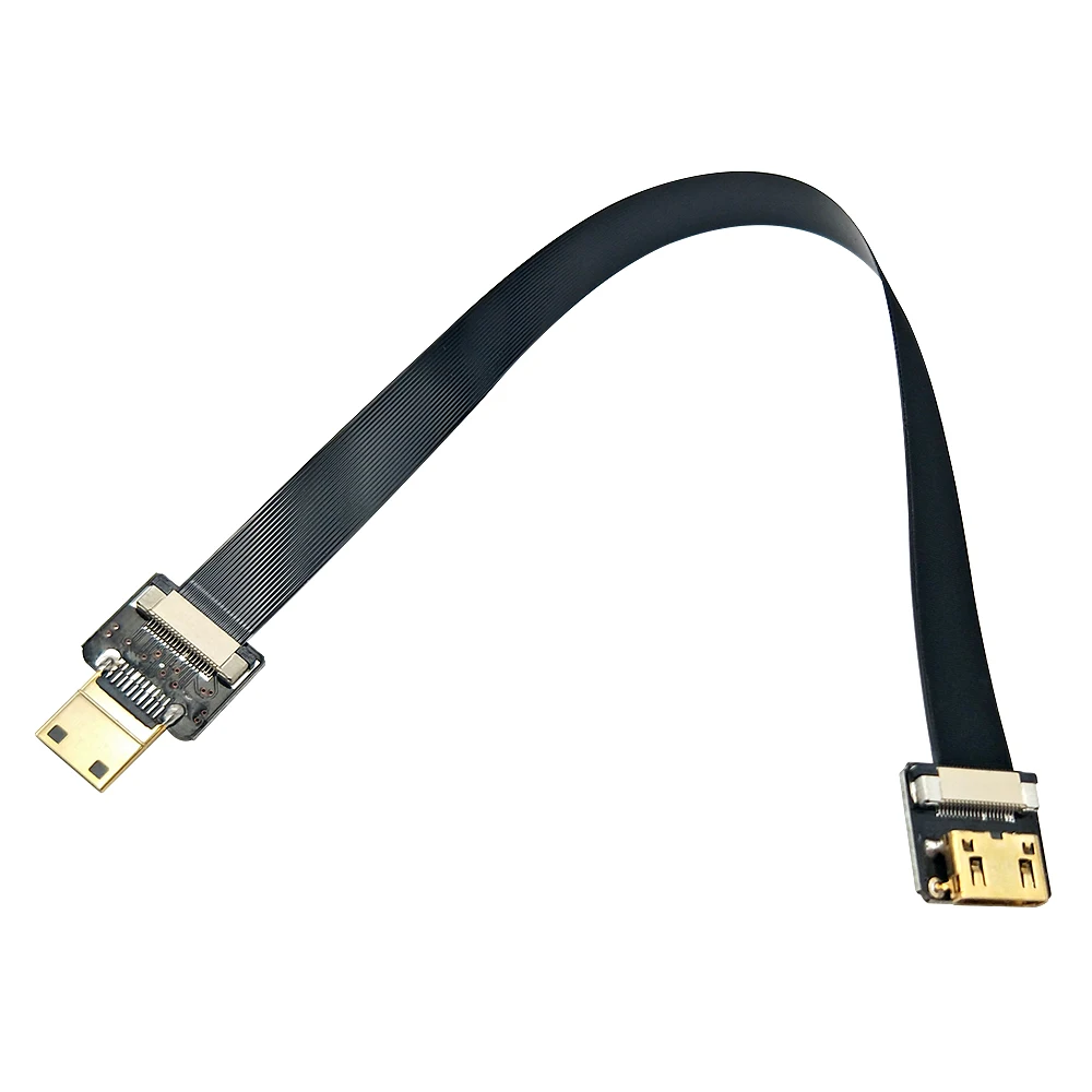 Danspeed 20 سنتيمتر أنثى إلى ذكر f/m fpc fpv البسيطة hdmi إلى hdmi كابل مسطح ضئيلة لل جوية التصوير