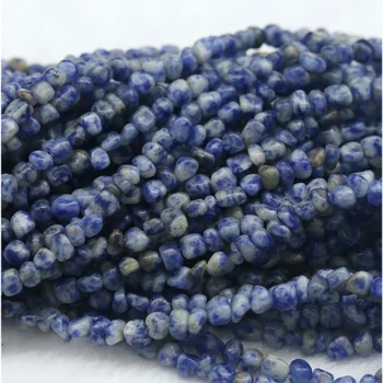 

Discount Wholesale Natural Genuine Sodalite Blue Dot Lace Stone Nugget Loose Beads Free Form Small Beads 15" 03977