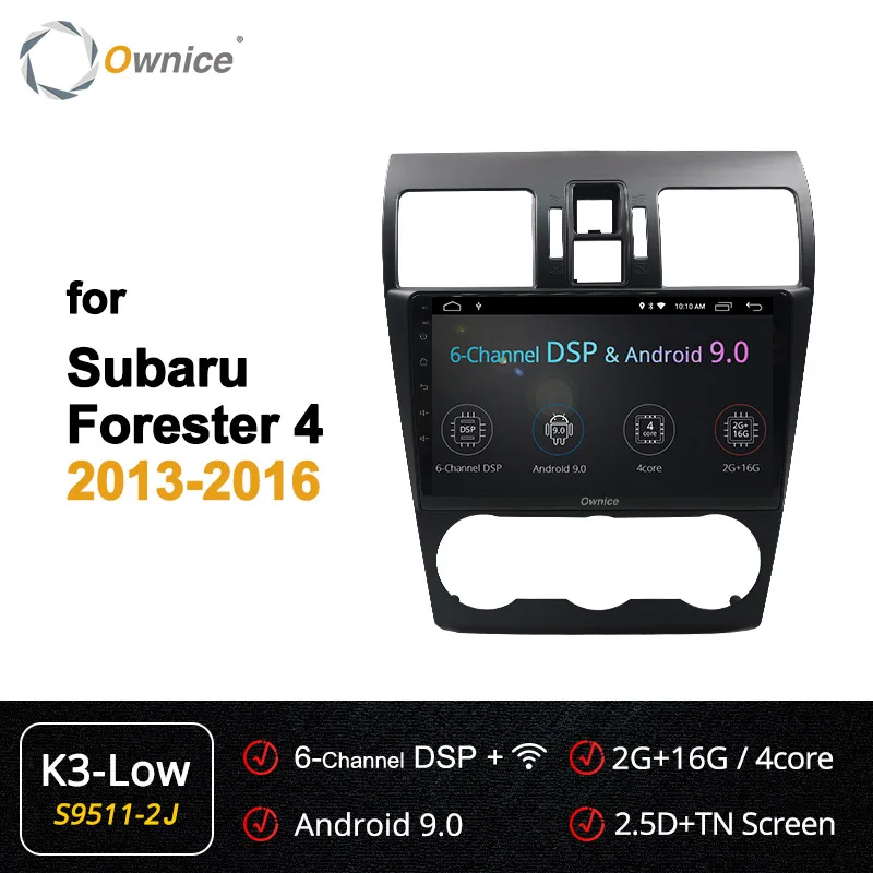 Ownice 360 Panorama 4G Android 9,0 k3 k5 k6 автомобильный dvd-плеер для Subaru WRX Forester 2013 gps Navi DSP оптический - Цвет: S9511-2  K3-Low