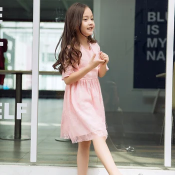 

girls summer dress toddler girls dresses age 10 12 9 years party dress for kids pink girls teenager dress lace party wear cotton